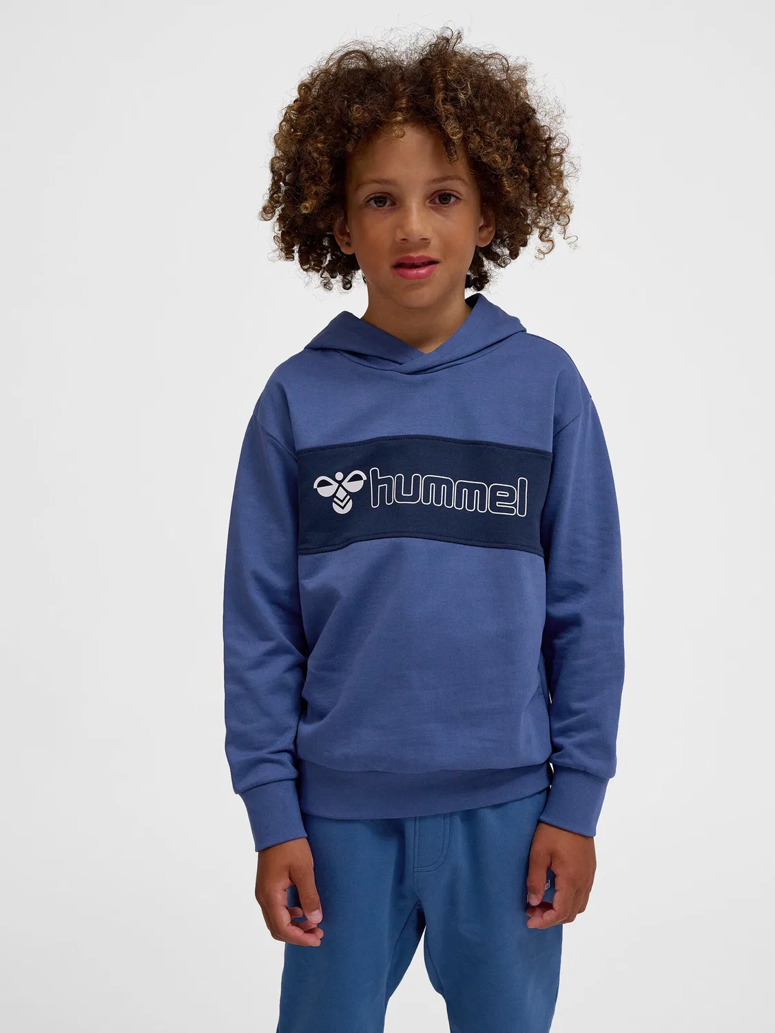 Детское худи с принтом Hmlatlas Hummel, Navyblau