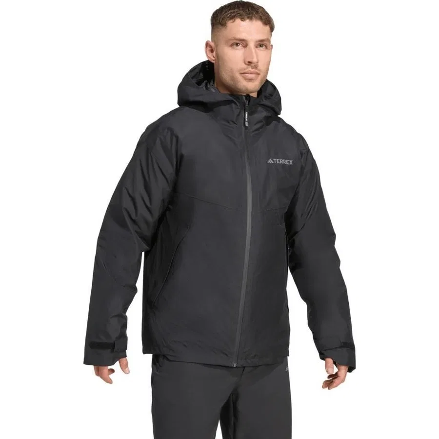 Мужская куртка 3-в-1 Down, модель Mt 3in1 Down, adidas, Черный — фото 2