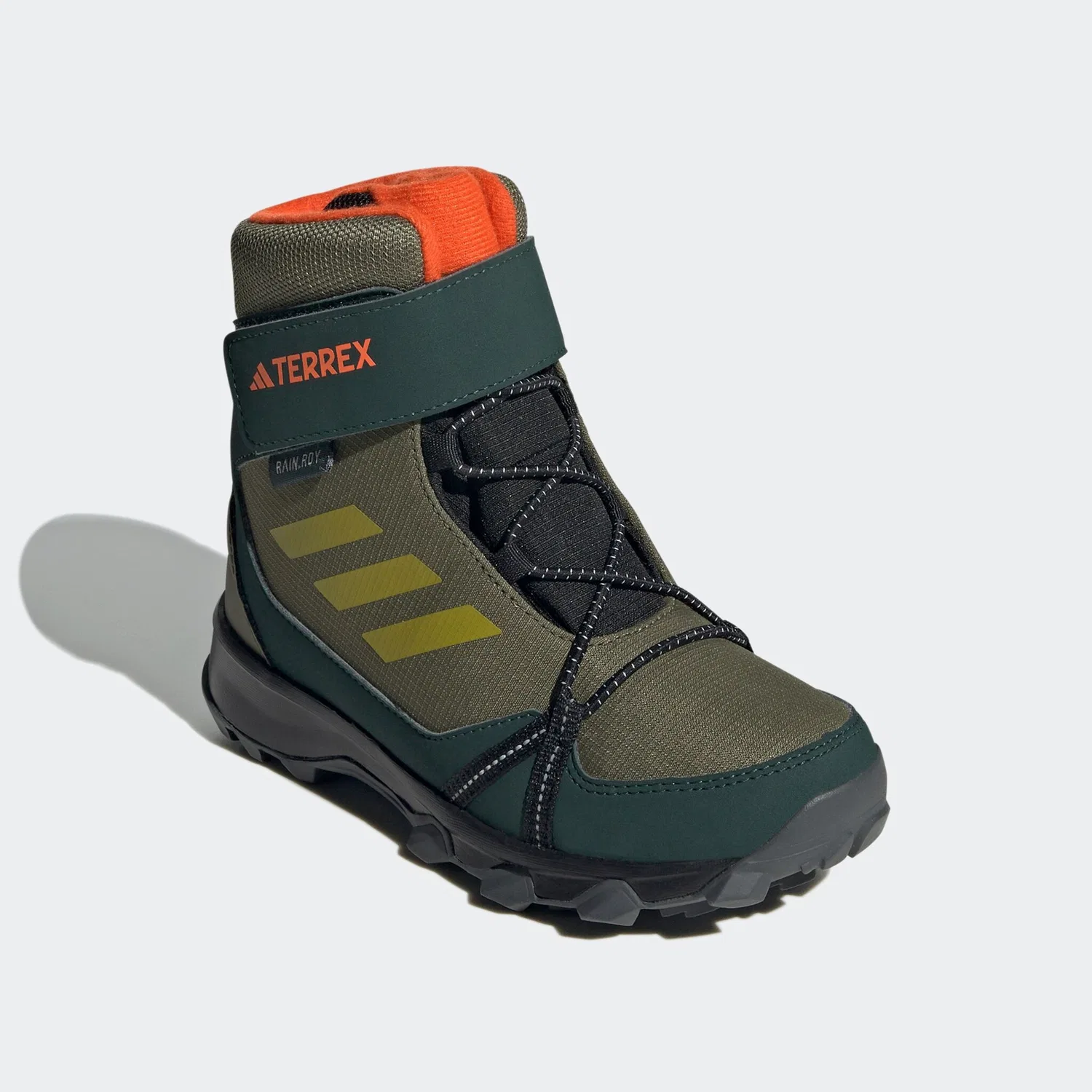 Детские зимние ботинки для хайкинга Adidas TERREX, Focus Olive / Pulse Olive / Impact Orange