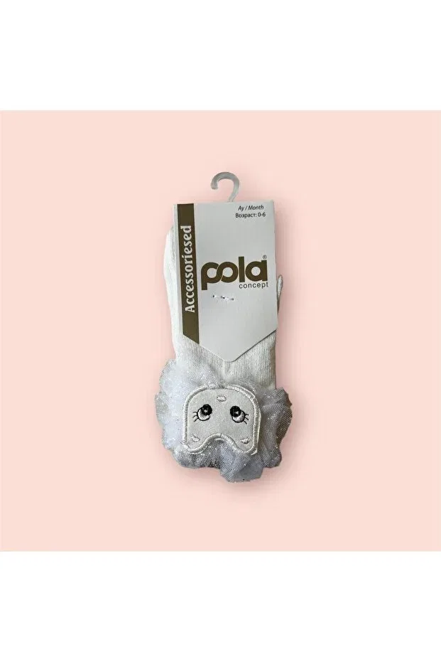Детские носки для новорожденных хлопковые с принтом Pola, Nude Color
