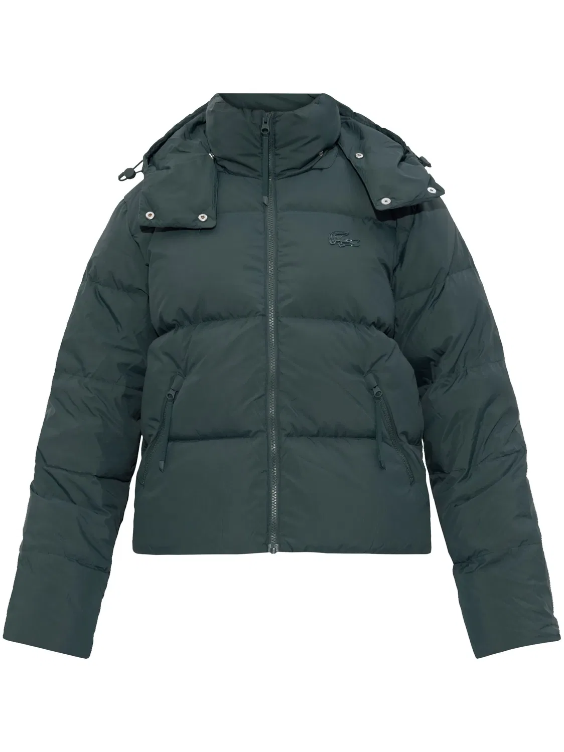 Удлиненный куртка с капюшоном Lacoste, зеленый