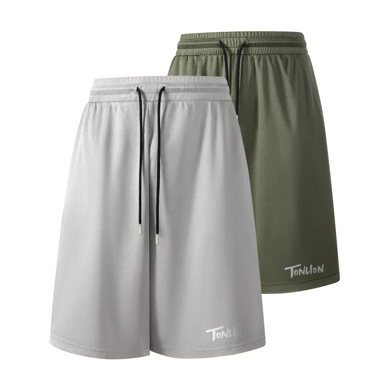Детские шорты повседневные Tonlion, Light Grey + Army Green
