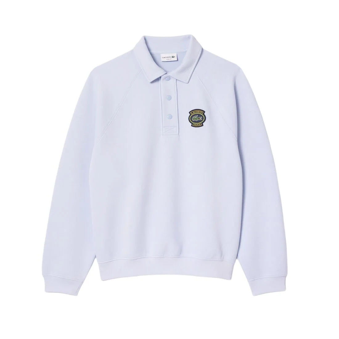 Свитшот с поло и аппликацией логотипа LACOSTE, Phoenix Blue — фото 4