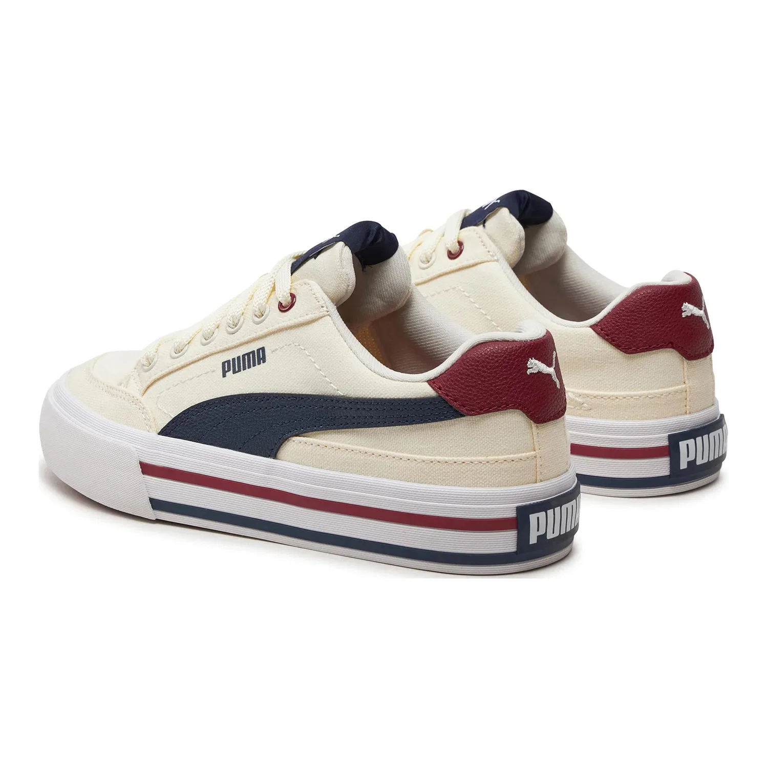 Детские кроссовки для скейтбординга с защитой от истирания Court Star PUMA, Beige Blue — фото 4