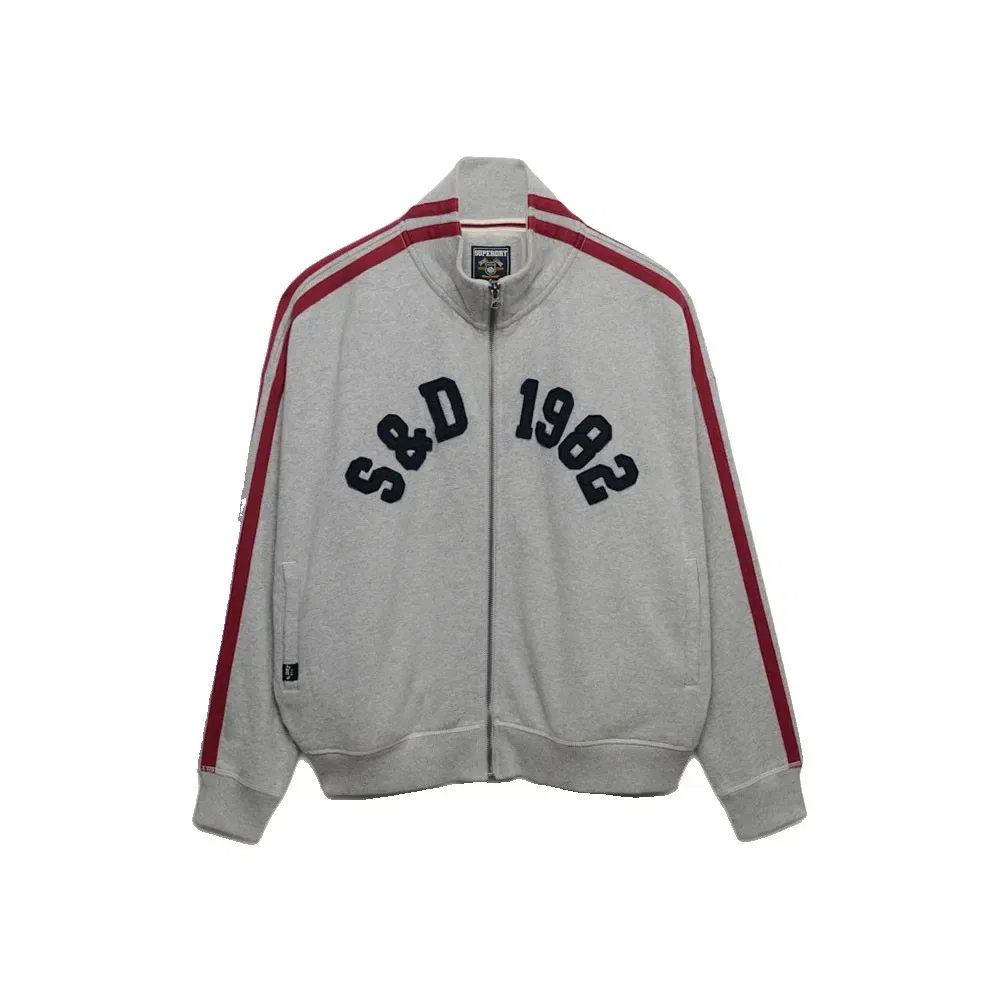 Толстовка на молнии свободного кроя Athletic Essential Applique Superdry, серый — фото 3