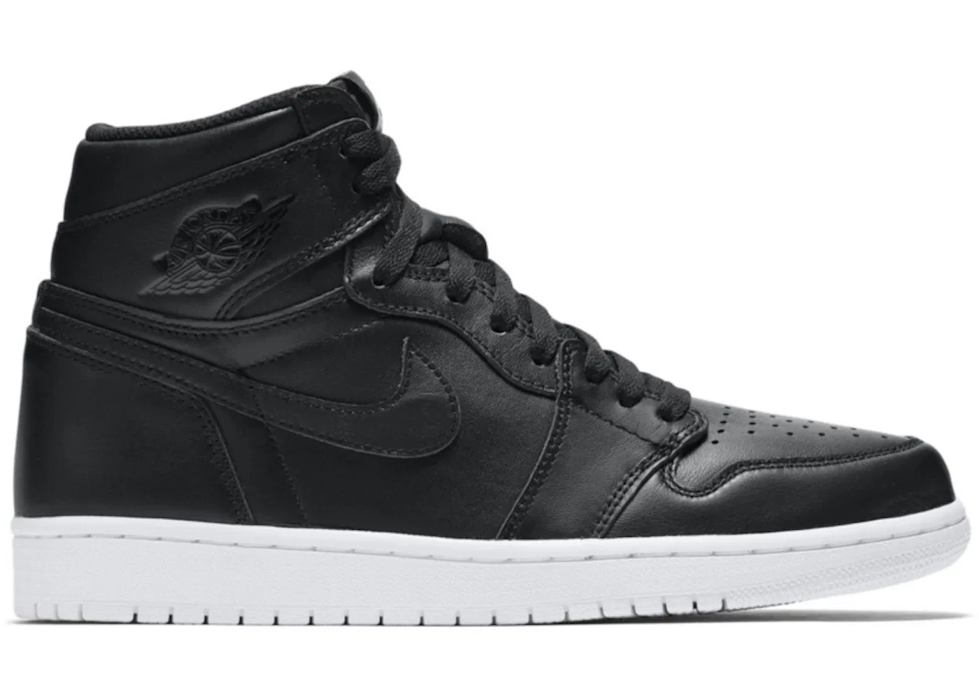 Детские кроссовки с высоким берцем Jordan 1 Retro Jordan Black/Dark Grey-White