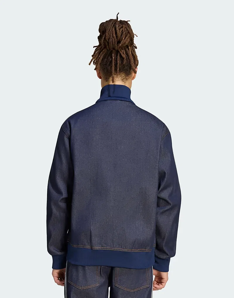 Куртка спортивная джинсовая Firebird Adicolor Adidas Originals, индиго деним — фото 2