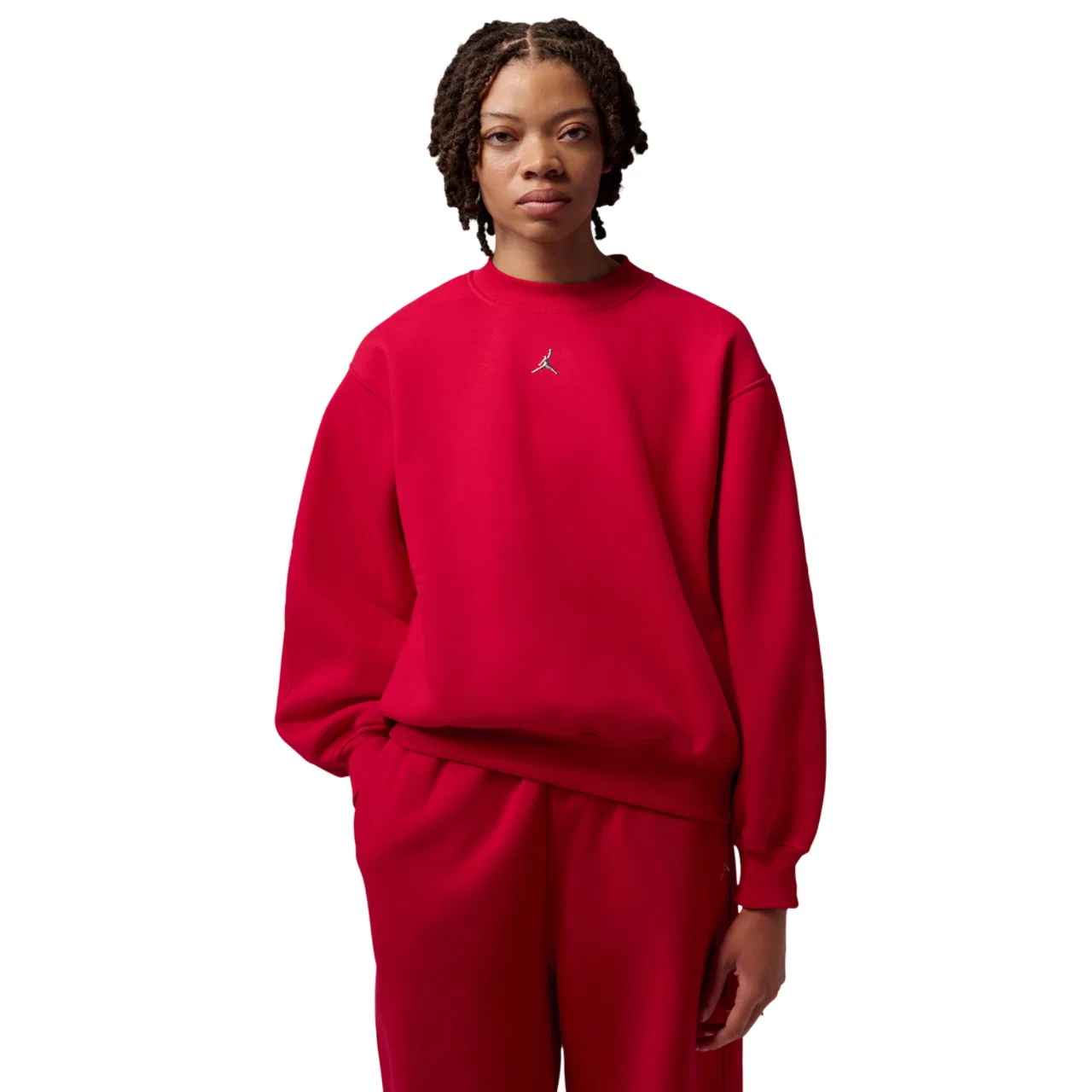 Женский свитшот с регланом, хлопковый, Jordan Brooklyn Fleece, Jordan, Gym Red
