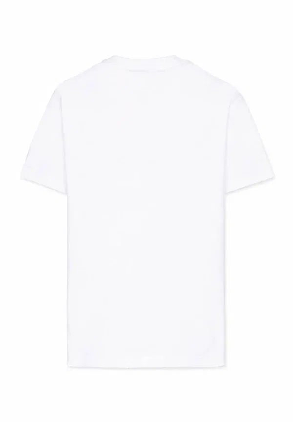 Футболка с принтом, хлопок, Print t-shirt Msgm, white, белый — фото 2