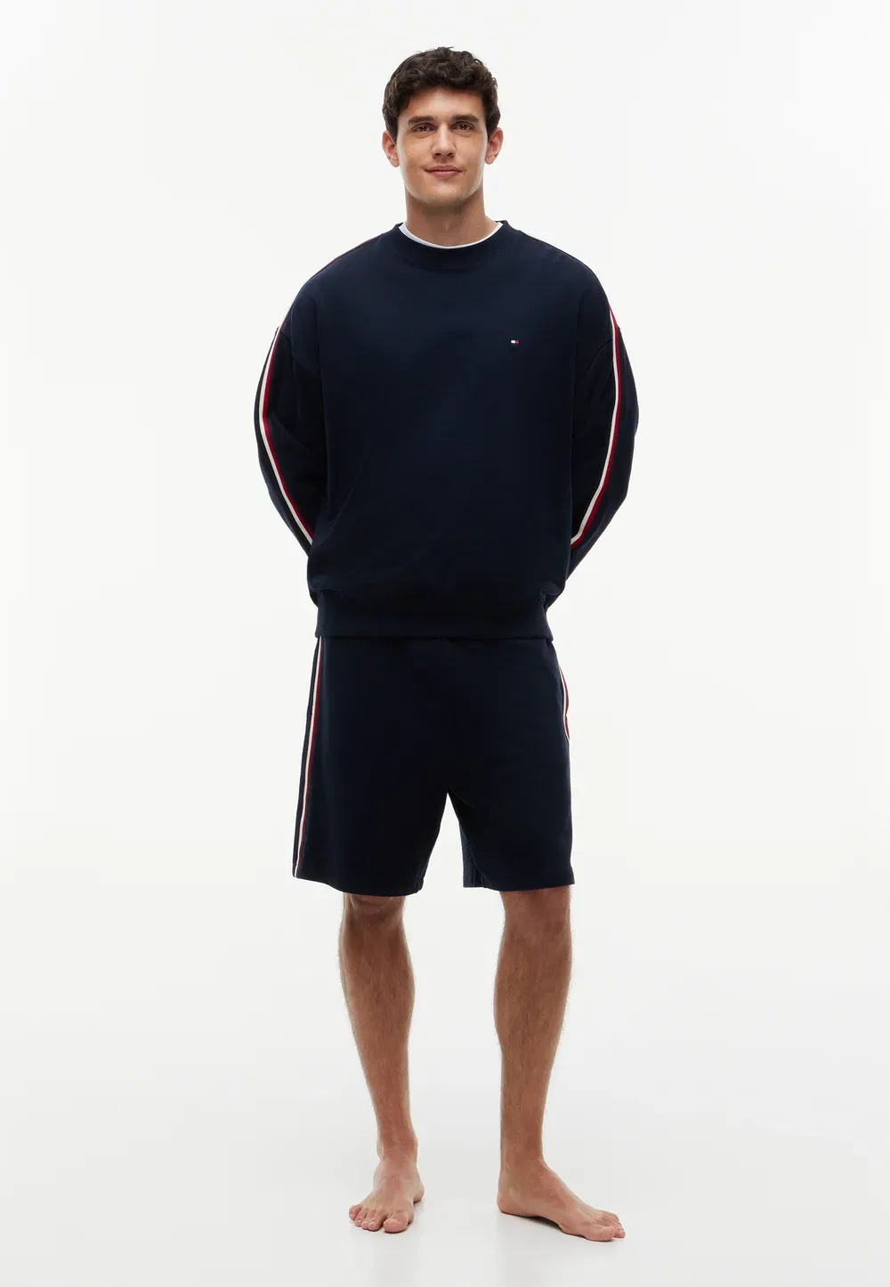 Спортивная футболка - th global stripe lg - пижамная футболка Tommy Hilfiger, Navy Blue — фото 2