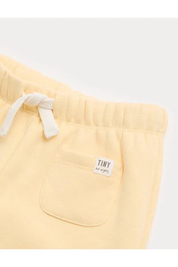 Детские джоггеры для девочек из хлопкового флиса, Marks & Spencer, Yellow — фото 2