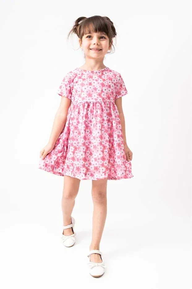 Детское платье для девочек с принтом Summer Short Sleeve Girl's Printed Dress Ruhaay, Multicolor6 — фото 3