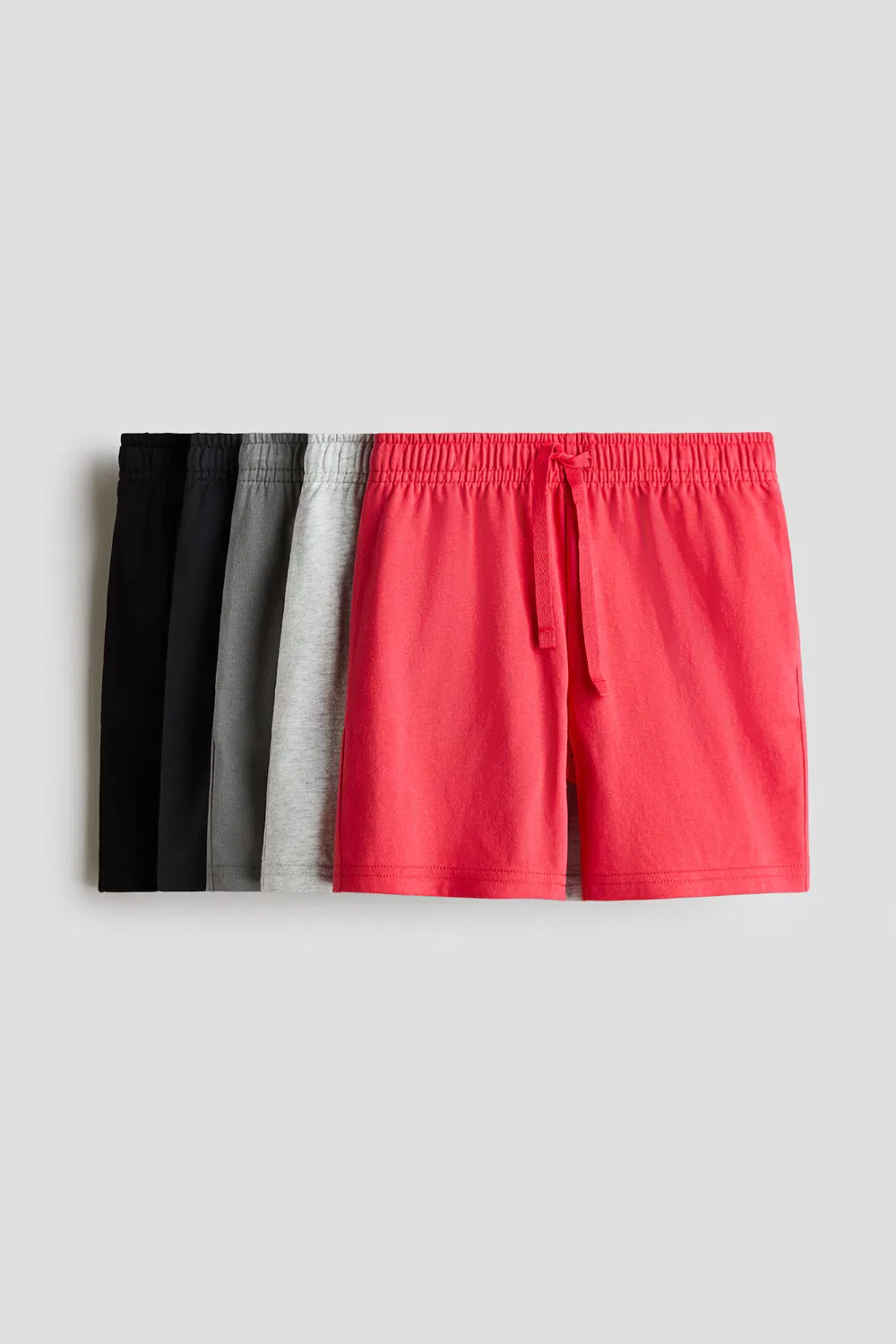 Комплект из 5 шорт из хлопкового трикотажа H&M, Rot/Schwarz