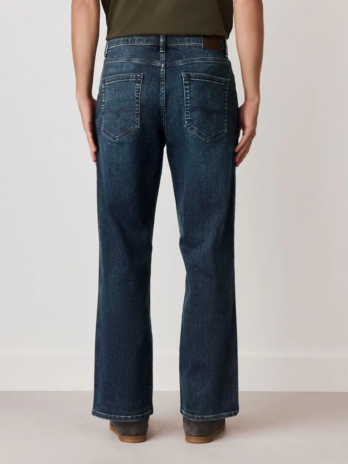 Джинсы прямого кроя Premium Crosshatch Denim Next, синие — фото 2