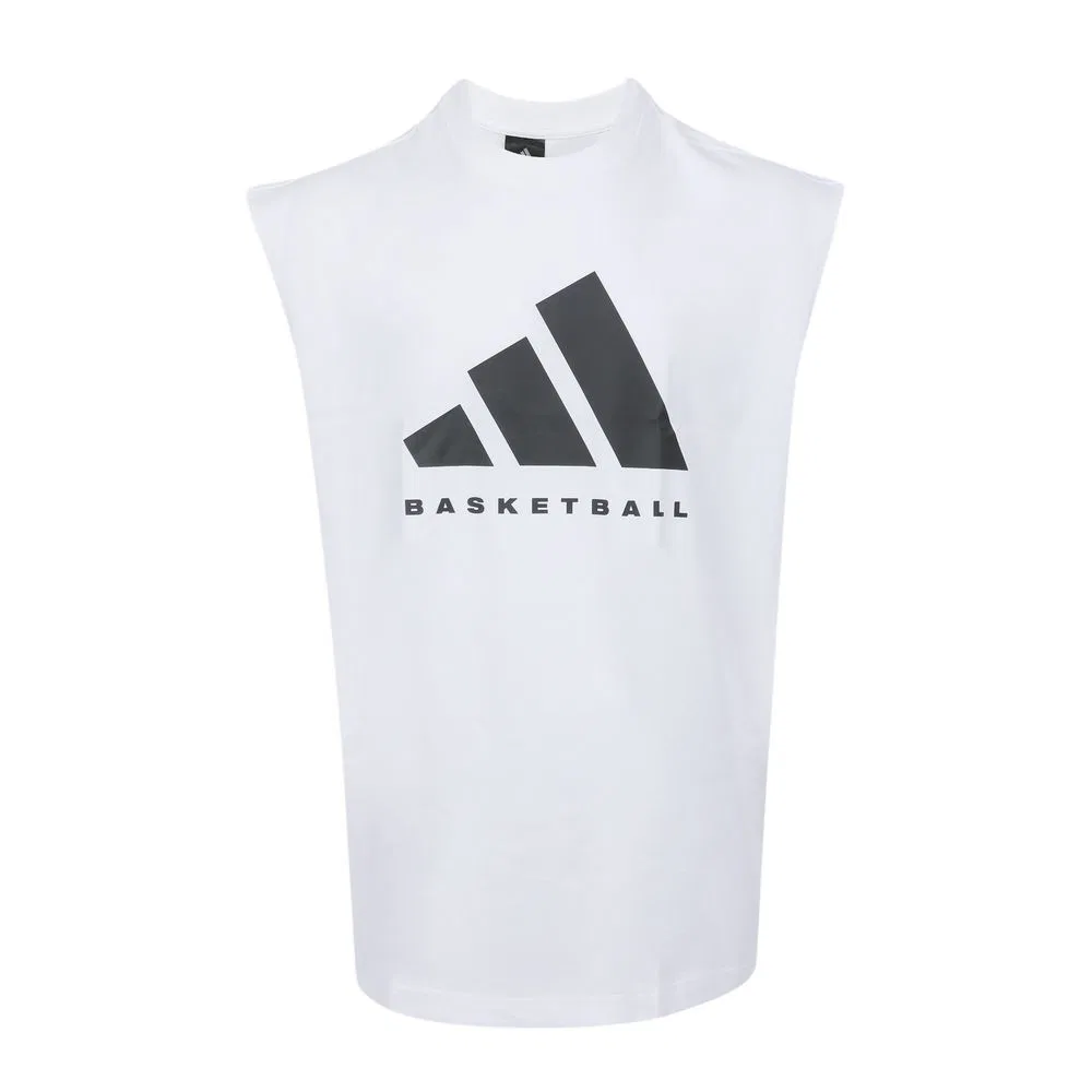 Мужская майка с круглым вырезом, Crew Neck Moderate, Adidas, White