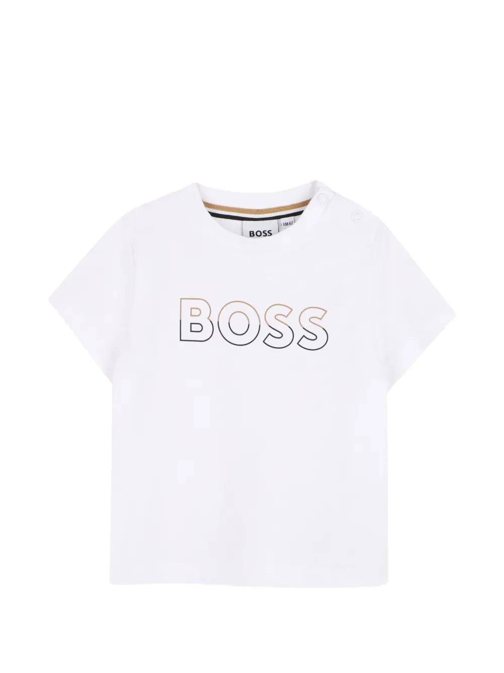 Комплект: футболка с кулиской и шорты Boss Kidswear, белый — фото 3
