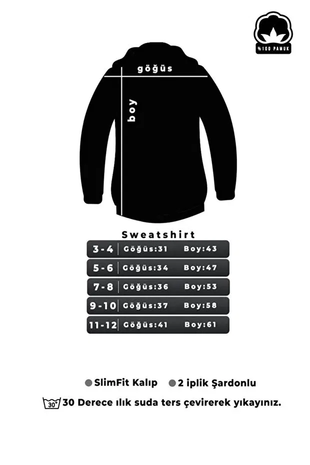 Детское худи с принтом Starlit sky printed Uyguntarz, Black — фото 3