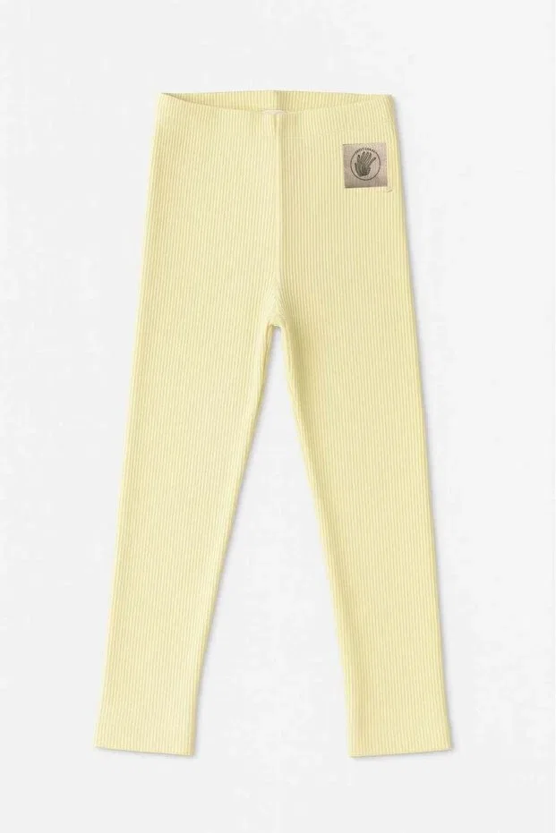 Детские леггинсы для девочек хлопковые Petit Coral, Yellow