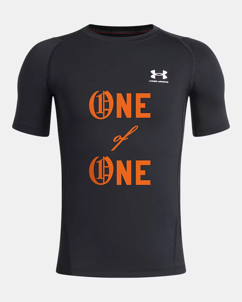 Детская футболка с коротким рукавом влагоотводящая HeatGear One Of One UnderArmour, Black/White