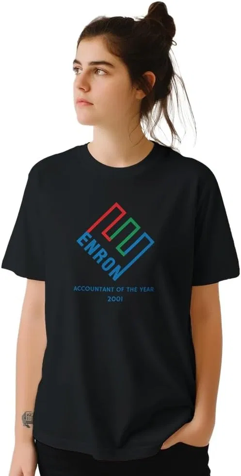 Футболка с принтом Enron Accounting, Black — фото 2