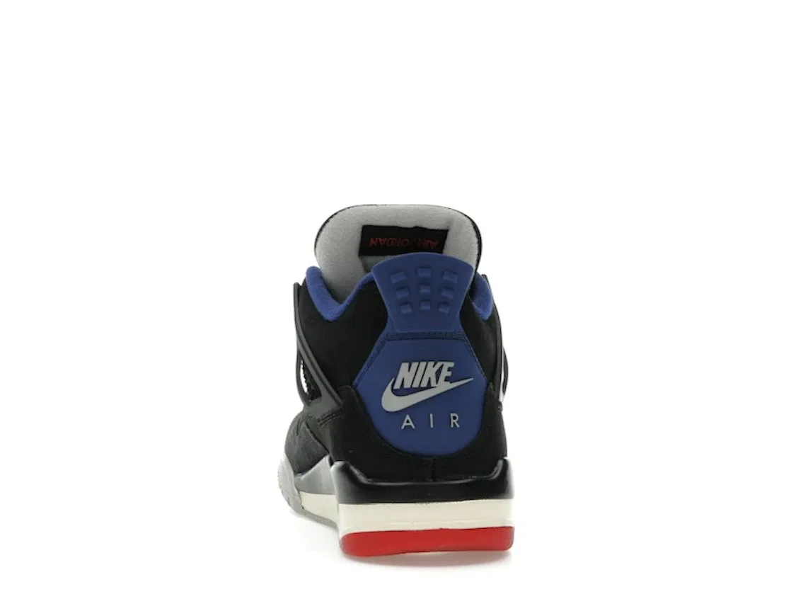 Детские кроссовки Lifestyle с сеткой Jordan 4 Retro Rare Air Jordan, Black/Fire Red-Deep Royal Blue — фото 4
