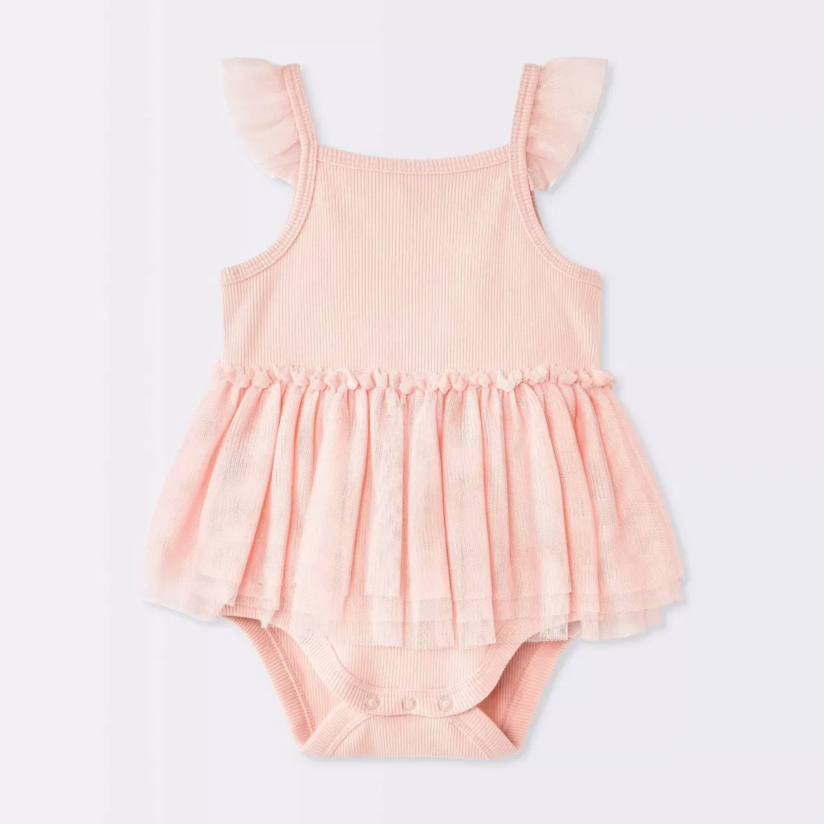 Детское платье-комбинезон с рукавом-фонарик из тюля NEWBORN, Pink