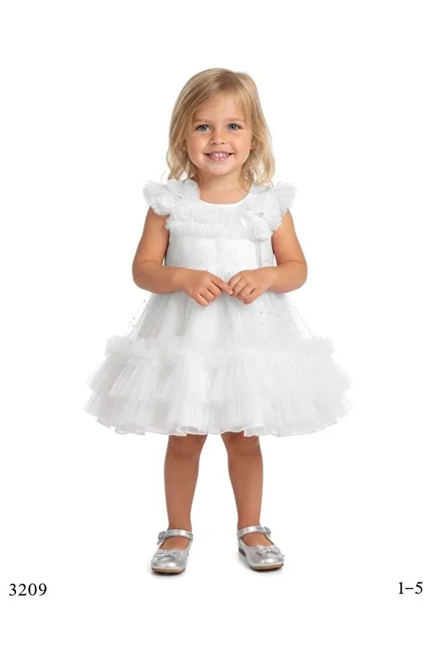 Детское платье для девочек без рукавов Monita Kids, White