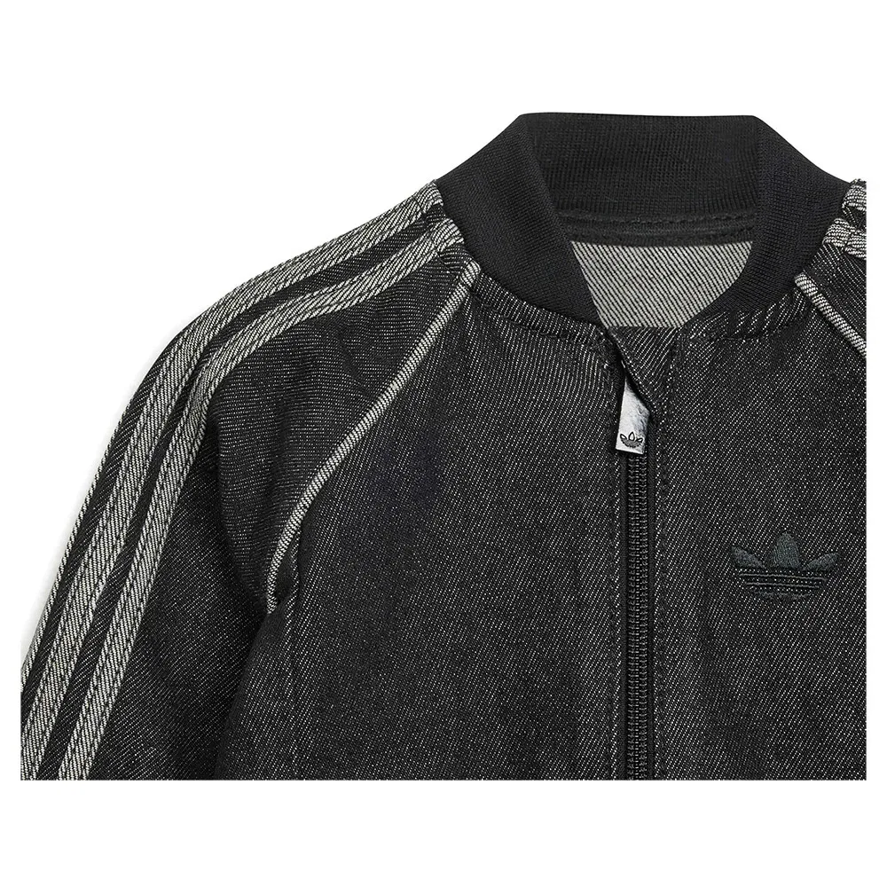 Джинсовая куртка Adidas Originals SST Track, черный — фото 4