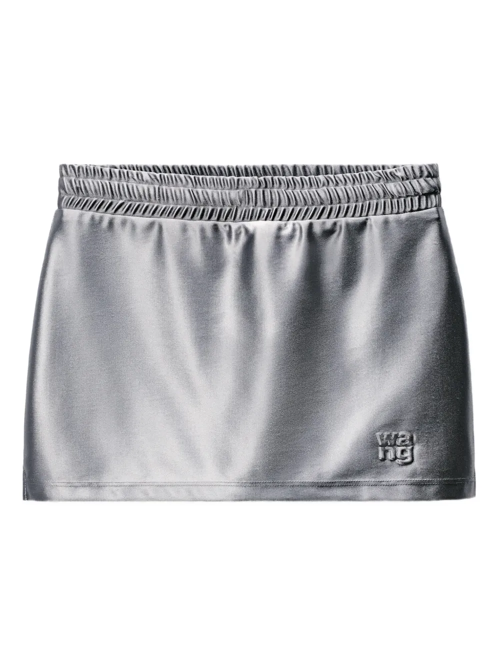

Атласная юбка с резинкой на талии Alexander Wang, серебяный
