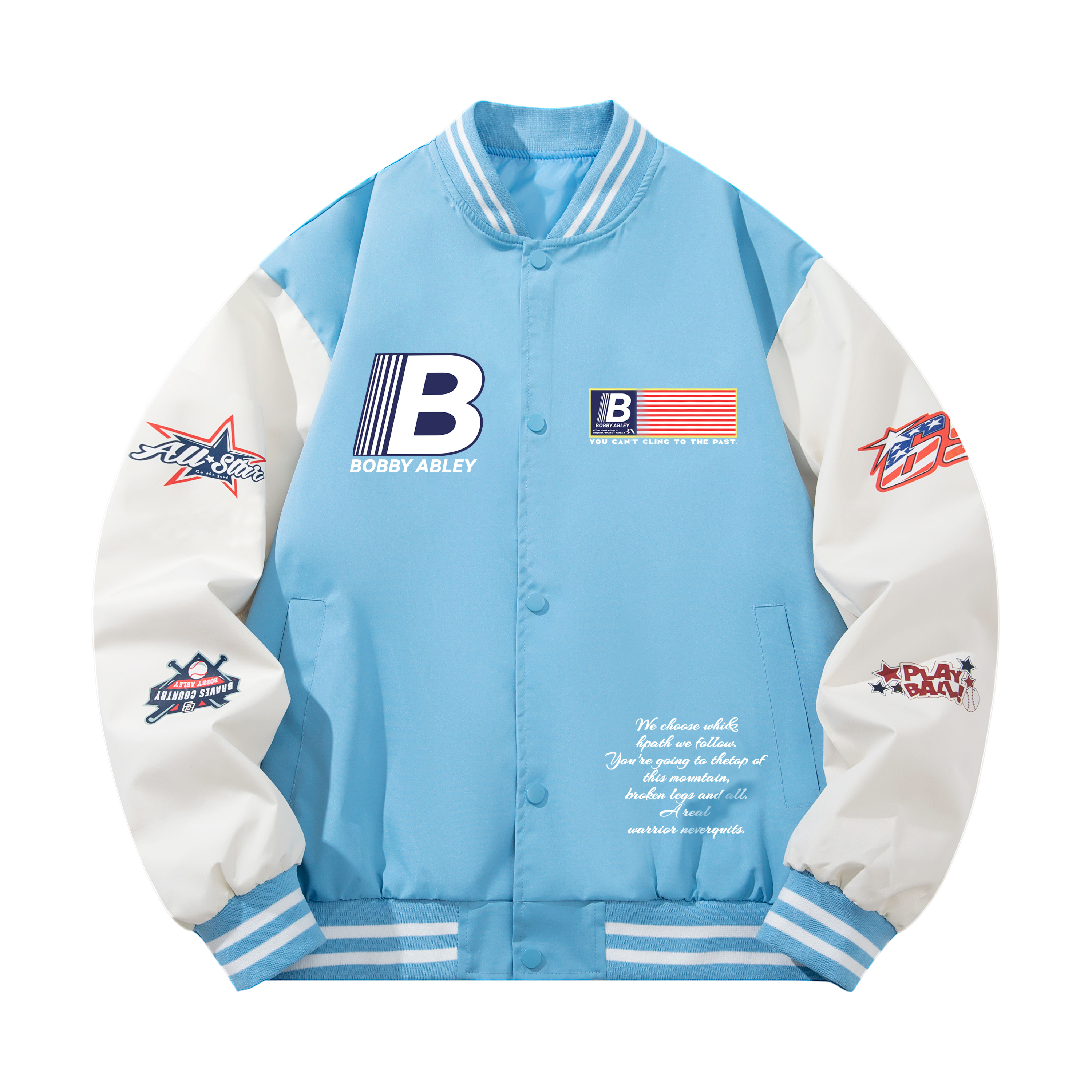 

Бейсбольная куртка унисекс BOBBY ABLEY, темно-синий