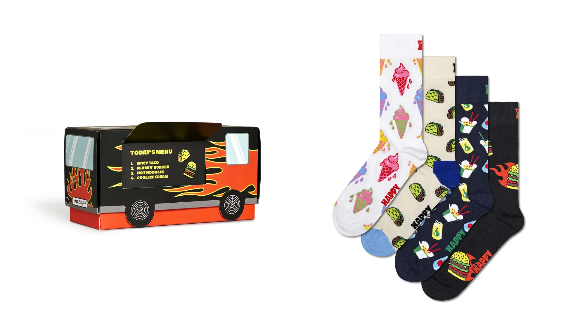 

Happy Socks Носки (4 пары) Подарочный набор для автомобиля, цвет Bunt