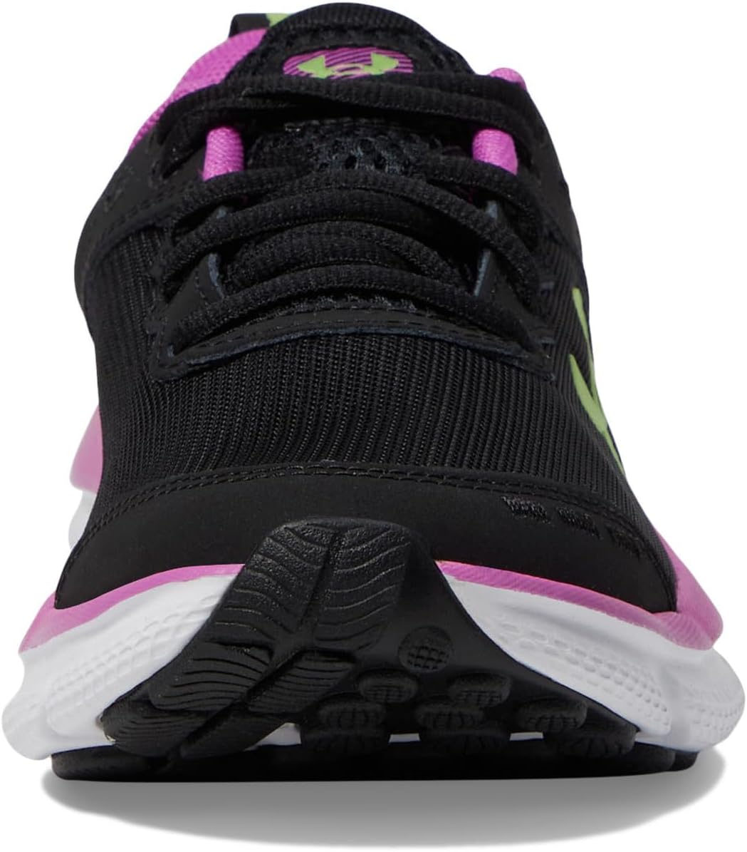 Кроссовки для мальчиков Under Armour Assert 10 для младших школьников, черный/зеленый/малиновый — фото 3
