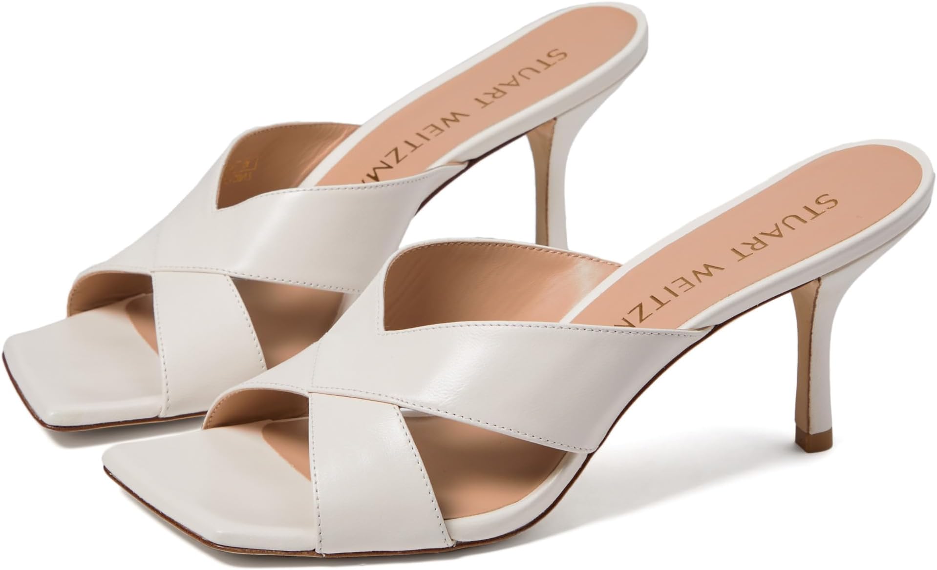 Сандалии Stuart Weitzman Carmen 75 Slide, цвет Seashell