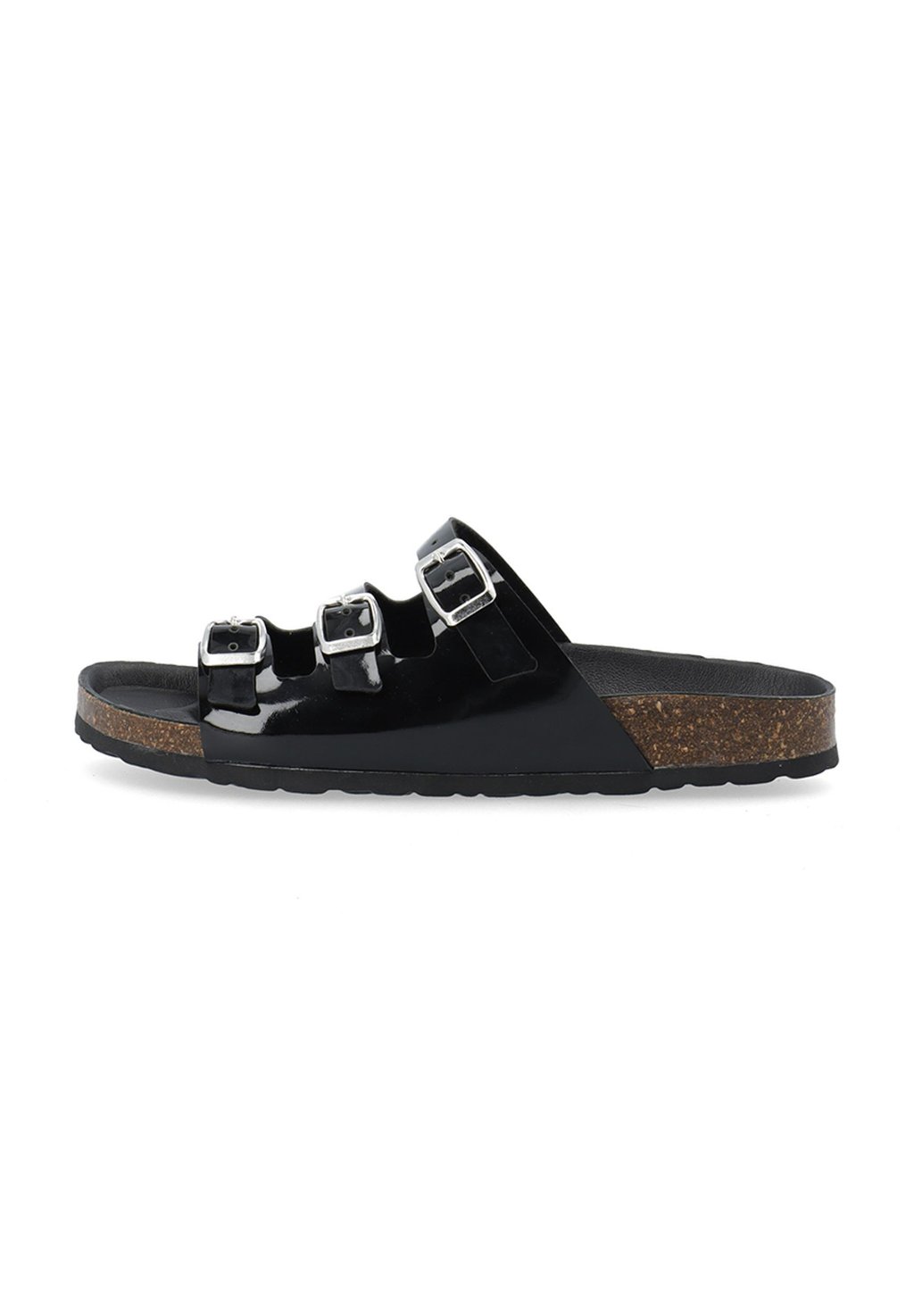 Мюли BIAMIAMI MULTI BUCKLE PATENT Bianco, черный