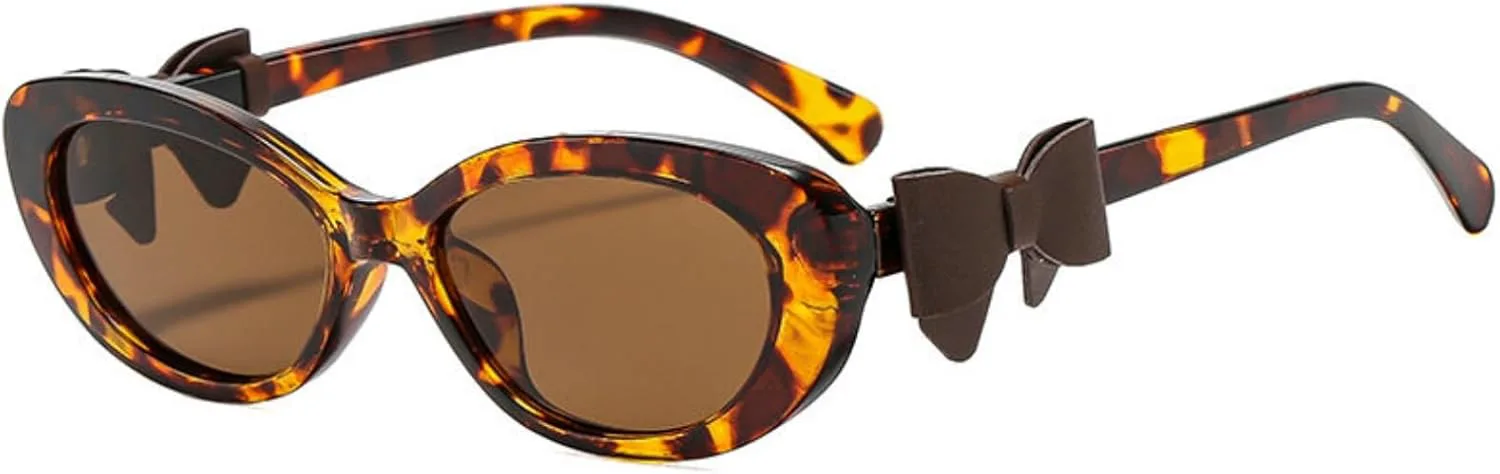 

Солнцезащитные очки COTIA Y2K «Кошачий глаз» для женщин и мужчин, модные, с оригинальным дизайном, в форме «кошачьего глаза», с асимметричным бантом, Leopard