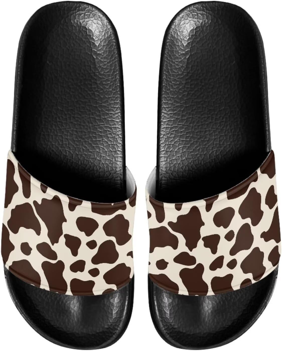 

Милые шлепанцы для женщин, удобные, быстро сохнущие, на плоской подошве, для пляжа и душа Judentidos, Bronw Cow