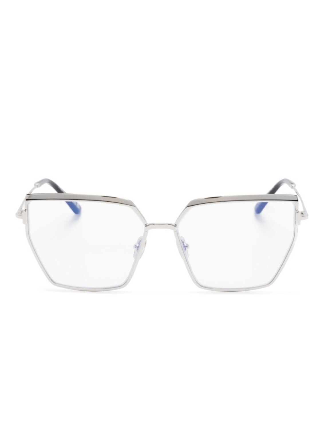 

TOM FORD Eyewear очки в геометричной оправе, серебристый