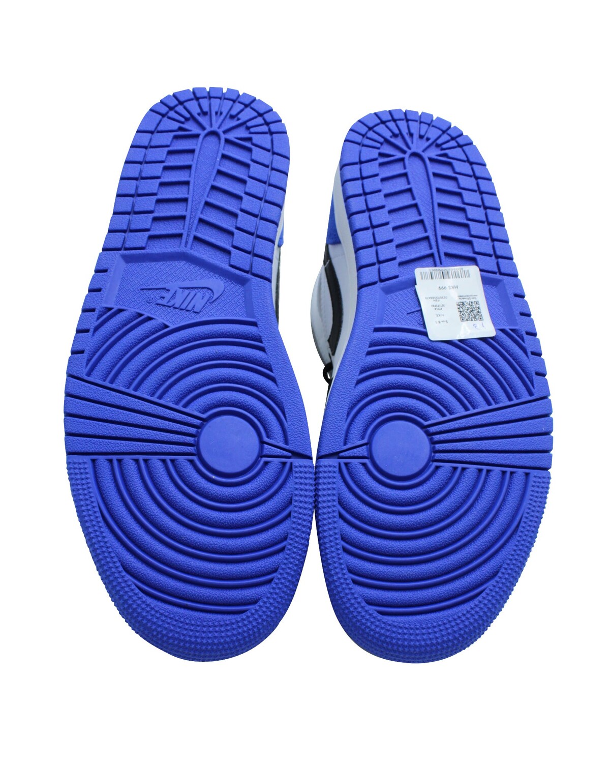 Nike Air Jordan 1 Mid SE из кожи White Hyper и Royal Black, белый — фото 2