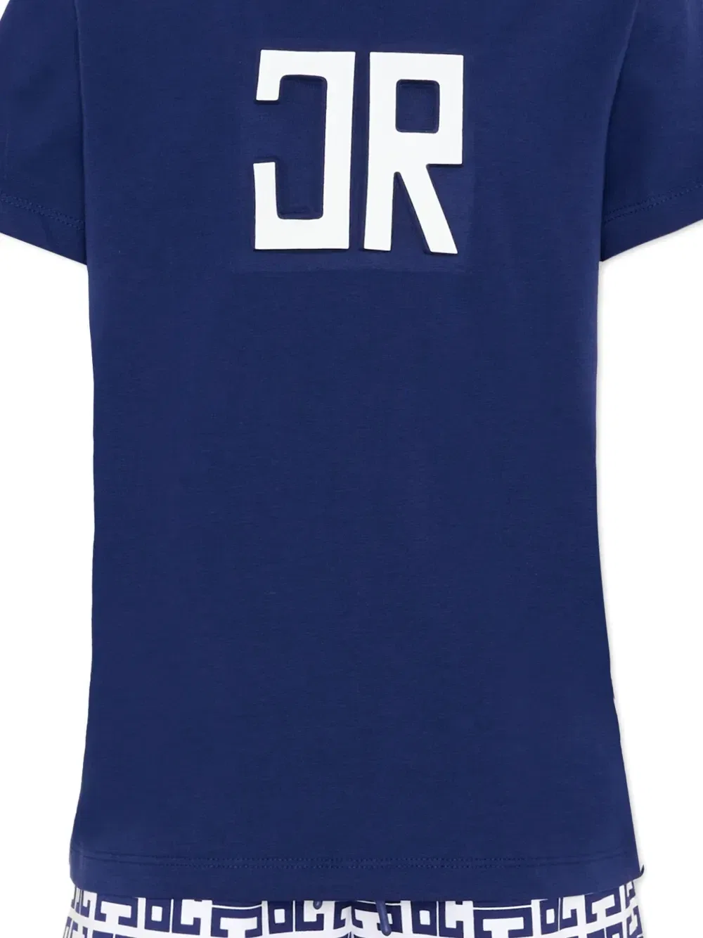 Костюм-двойка с шортами, короткими рукавами и логотипом John Richmond Junior, синий — фото 3