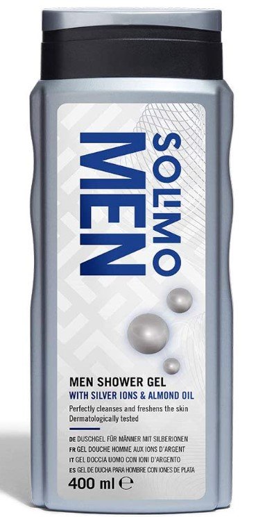 

Solimo Men, Гель для душа, миндальное масло и ионы серебра, 400 мл