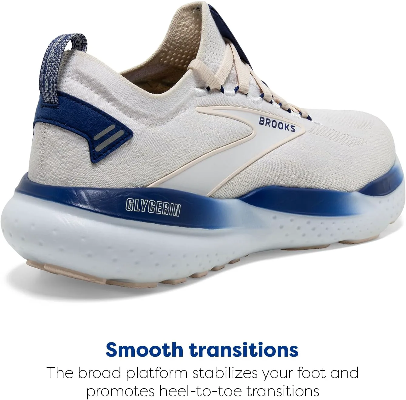 Мужские кроссовки Brooks Glycerin Stealthfit 21 нейтральные для бега, белый/синий — фото 3