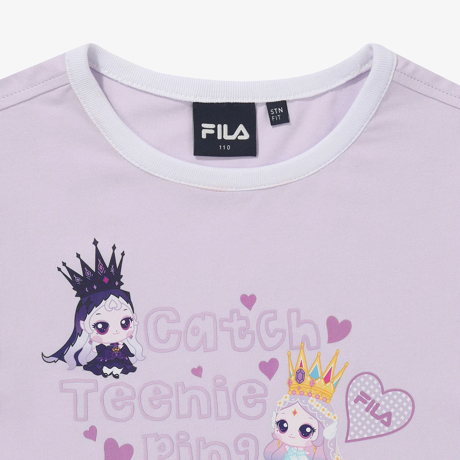 Детский комплект из сирсакера с принтом Princess Catch Teenieping, фиолетовый, от Fila Kids — фото 3