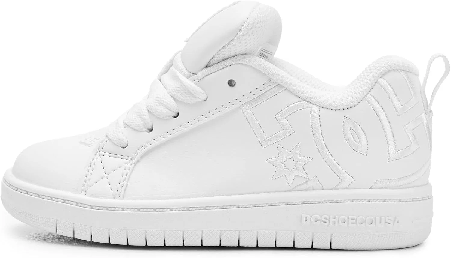Сникерс DC Shoes Youth Court Graffik, Little Kid/Big Kid, White/White — фото 3