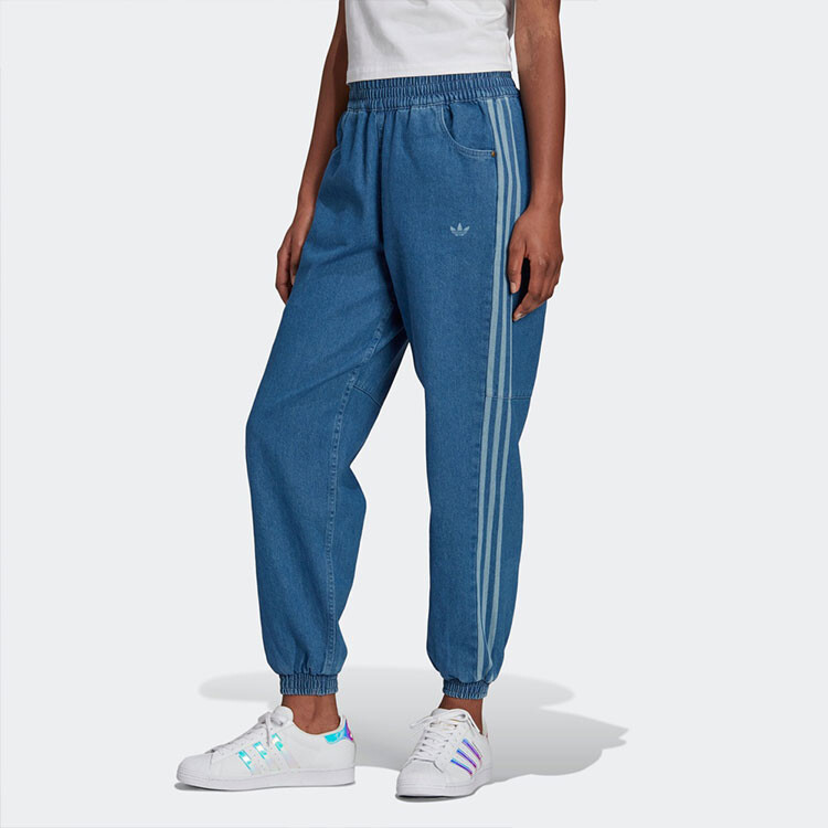 Джинсы женские небесно-голубые Adidas Originals — фото 2