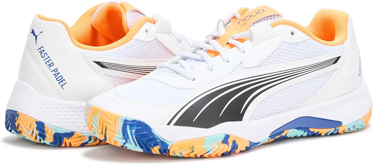 Мужские кроссовки Puma Nova Court для пикабола, белый/черный/ярко-синий — фото 2