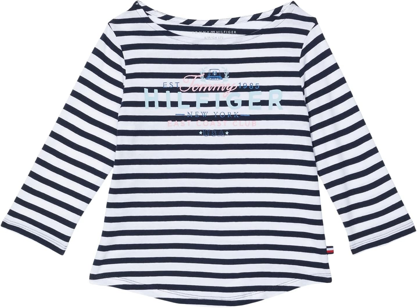 

Футболка Tommy Hilfiger Girl's Tommy Stripe (для детей старшего возраста), Navy Blazer, Синий, Футболка Tommy Hilfiger Girl's Tommy Stripe (для детей старшего возраста), Navy Blazer