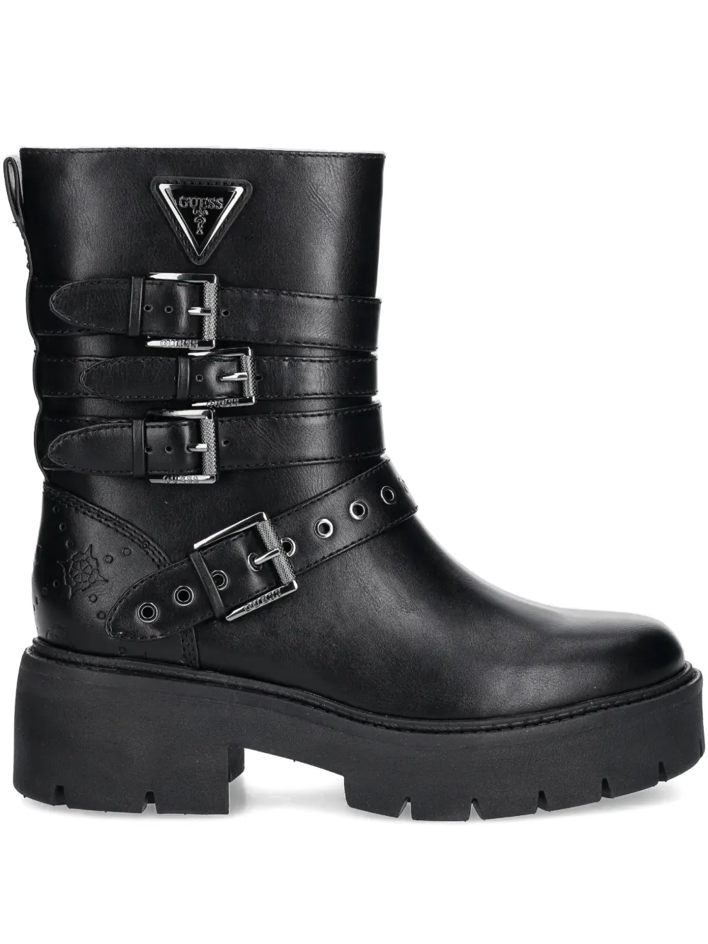 Ботинки Salvo на платформе с пряжками GUESS USA, черный