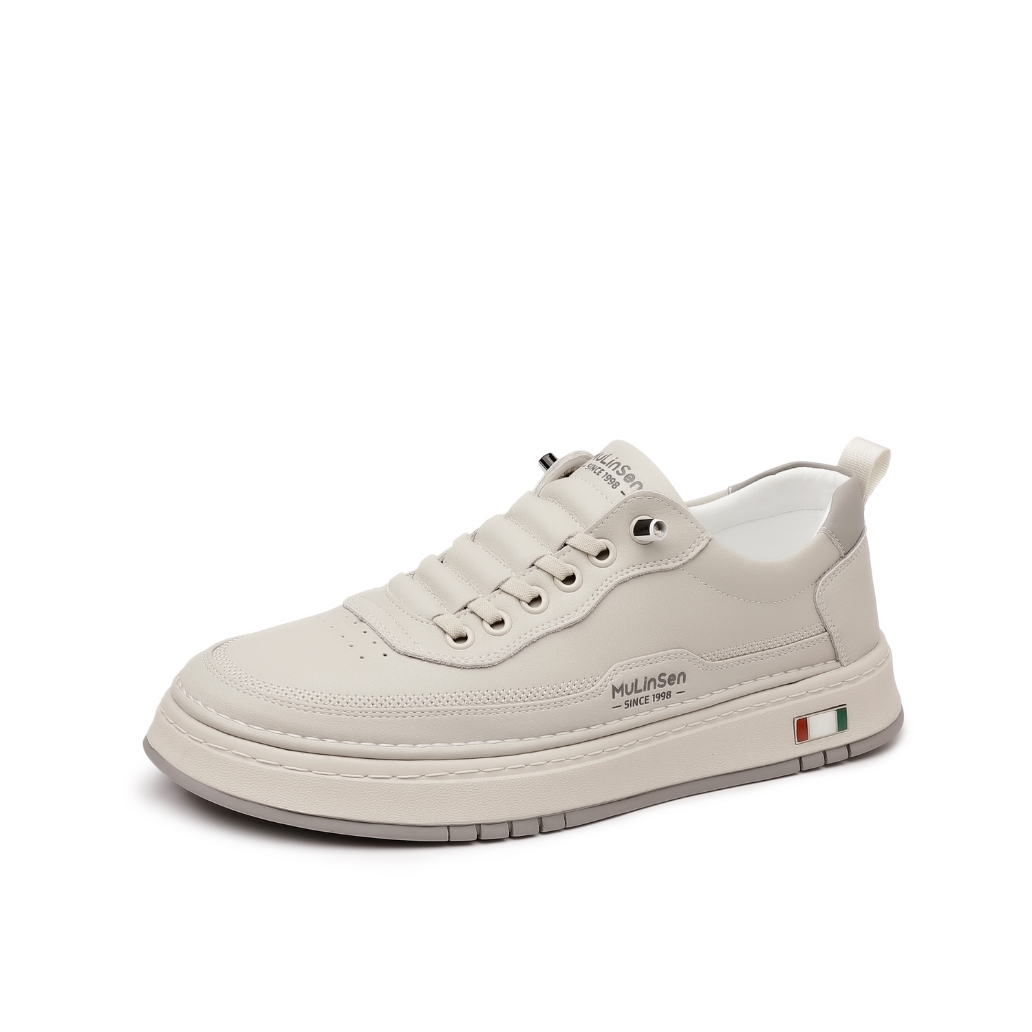 

Mulinsen Мужские низкие кеды бежевые, цвет Beige