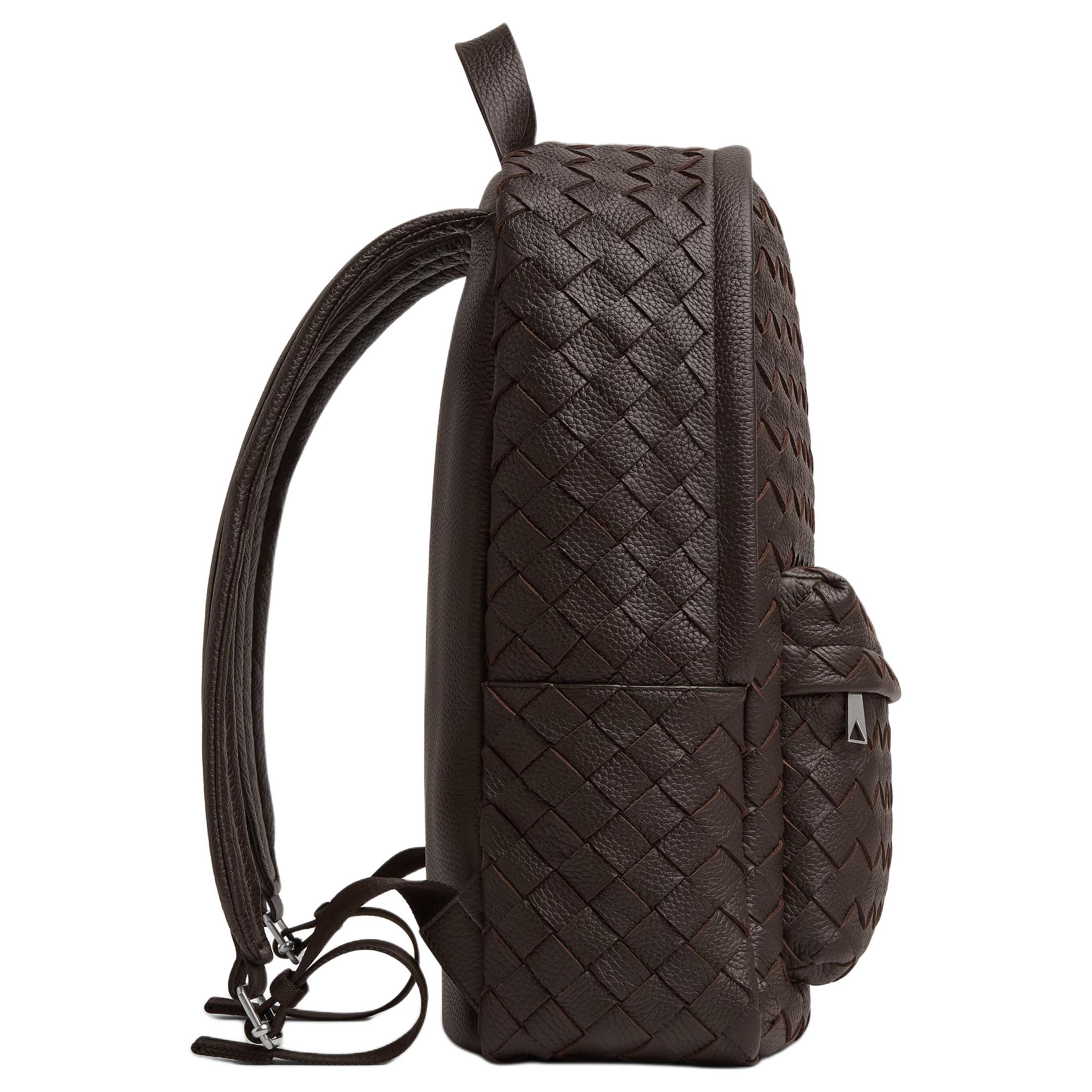 Bottega Veneta Рюкзак мужской из телячьей кожи intrecciato цвет chocolate brown — фото 2