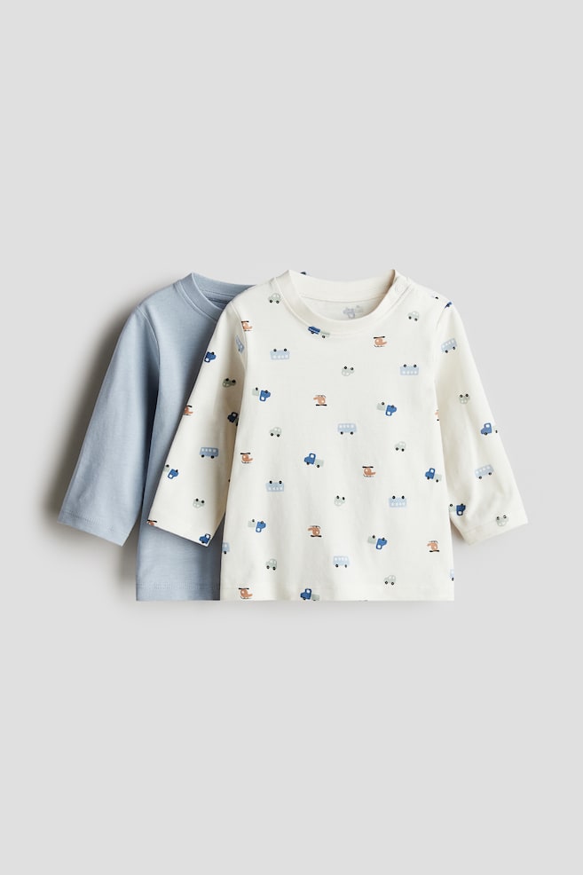 

2 рубашки с длинным рукавом H&M, мультиколор